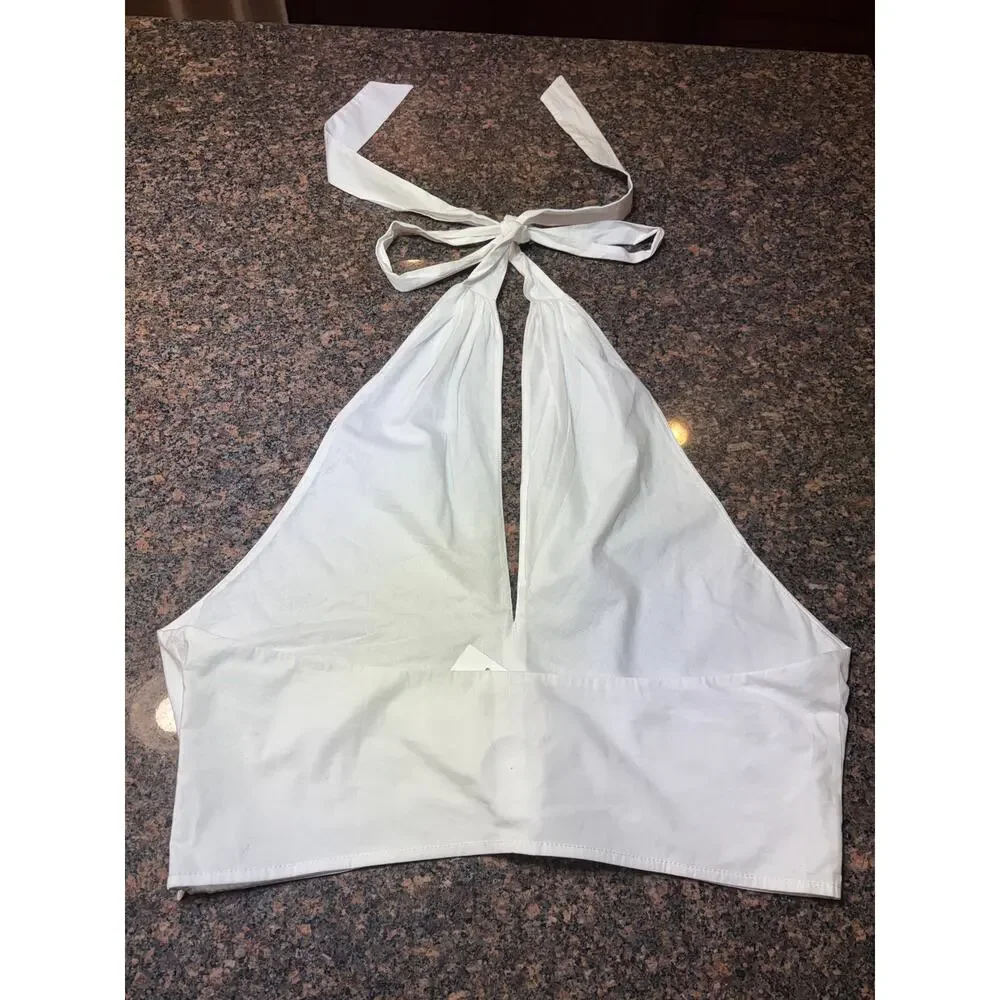 Staud 100% Cotton Halter Side Zipper Size 14 NWT - Picture 7 of 16